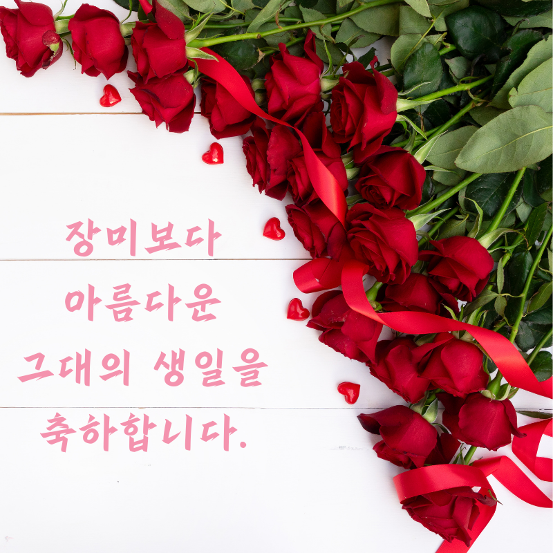 생일 축한 꽃다발 이미지
