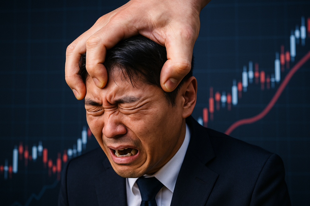 고통받는 투자자 이미지