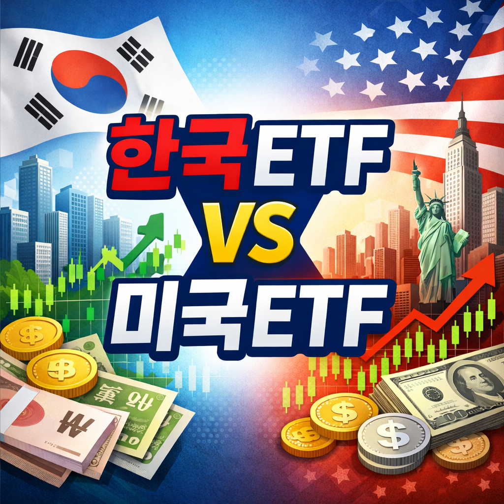 한국ETF vs 미국ETF (한국vs미국, 수수료, 장기전략)