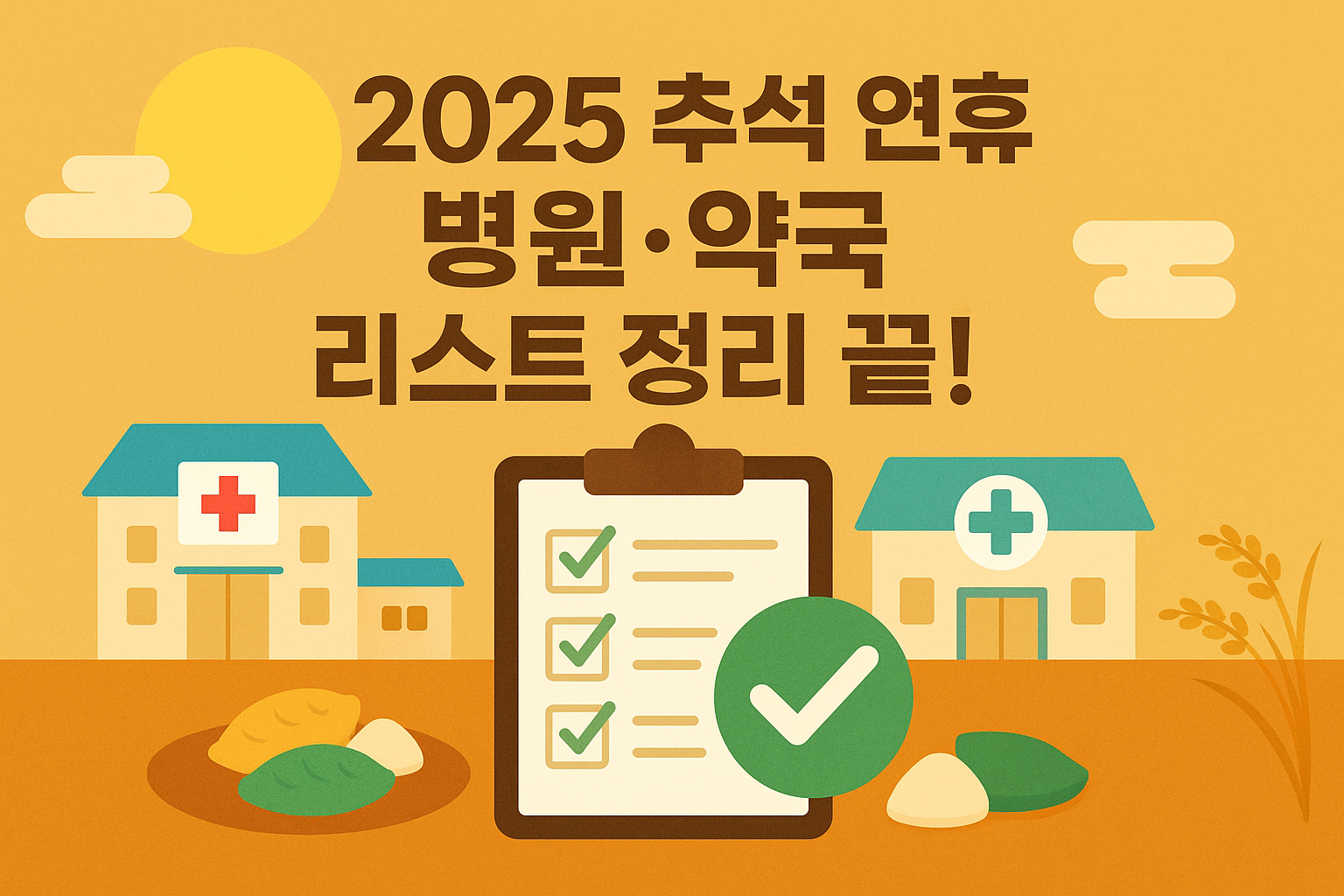 추석에 아프면 문 여는 병원&middot;약국 여기서 찾으세요!