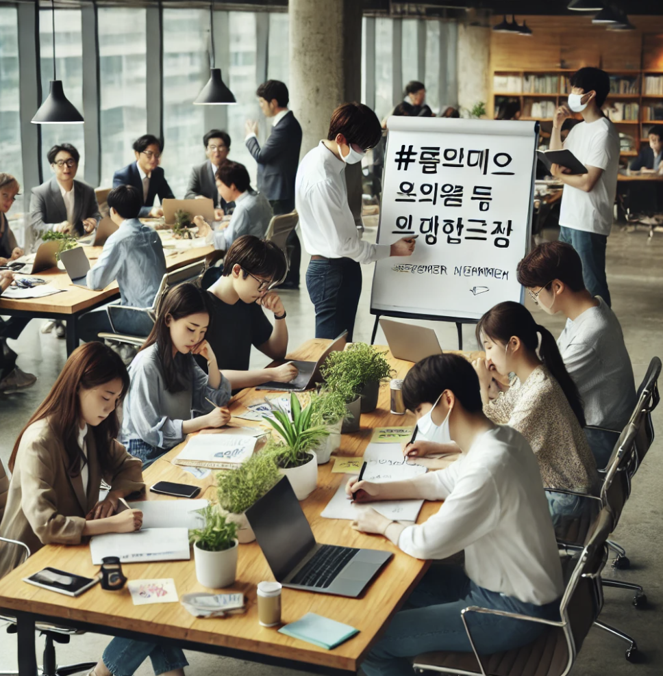 세무 상담 중인 회의실