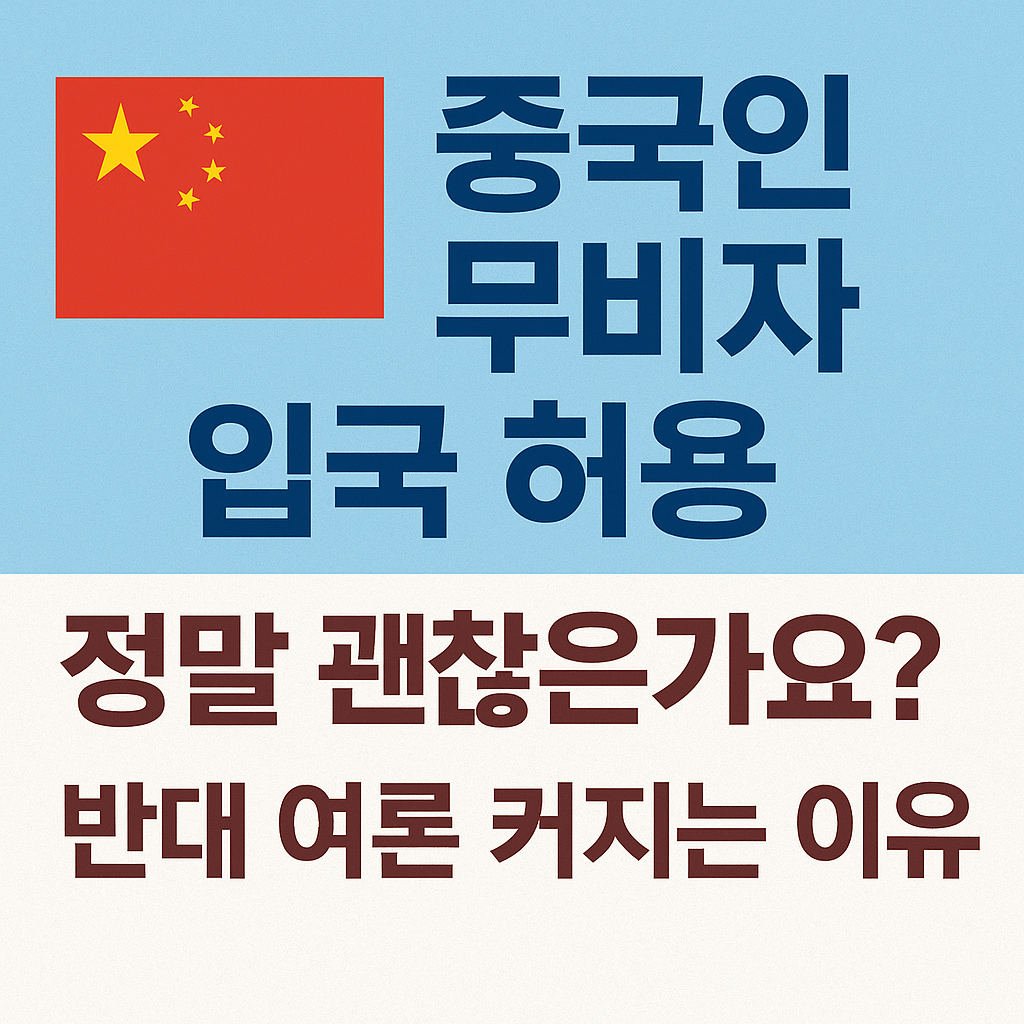 중국인 무비자 입국 허용 이유 기간 반대