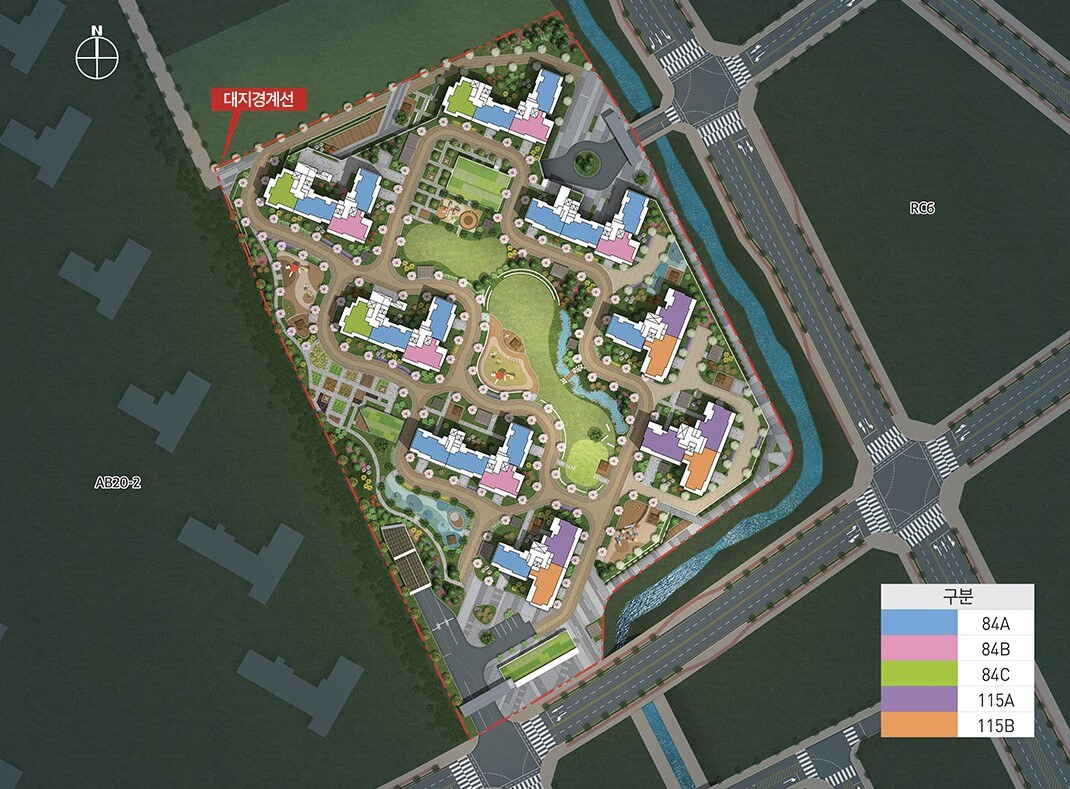 검단 제일풍경채 3차 단지 배치도