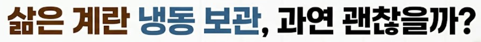 삶은 계란 보관법