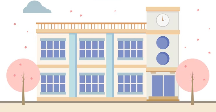 학교 건물 일러스트