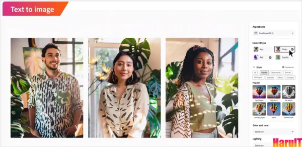 Adobe firefly text to image