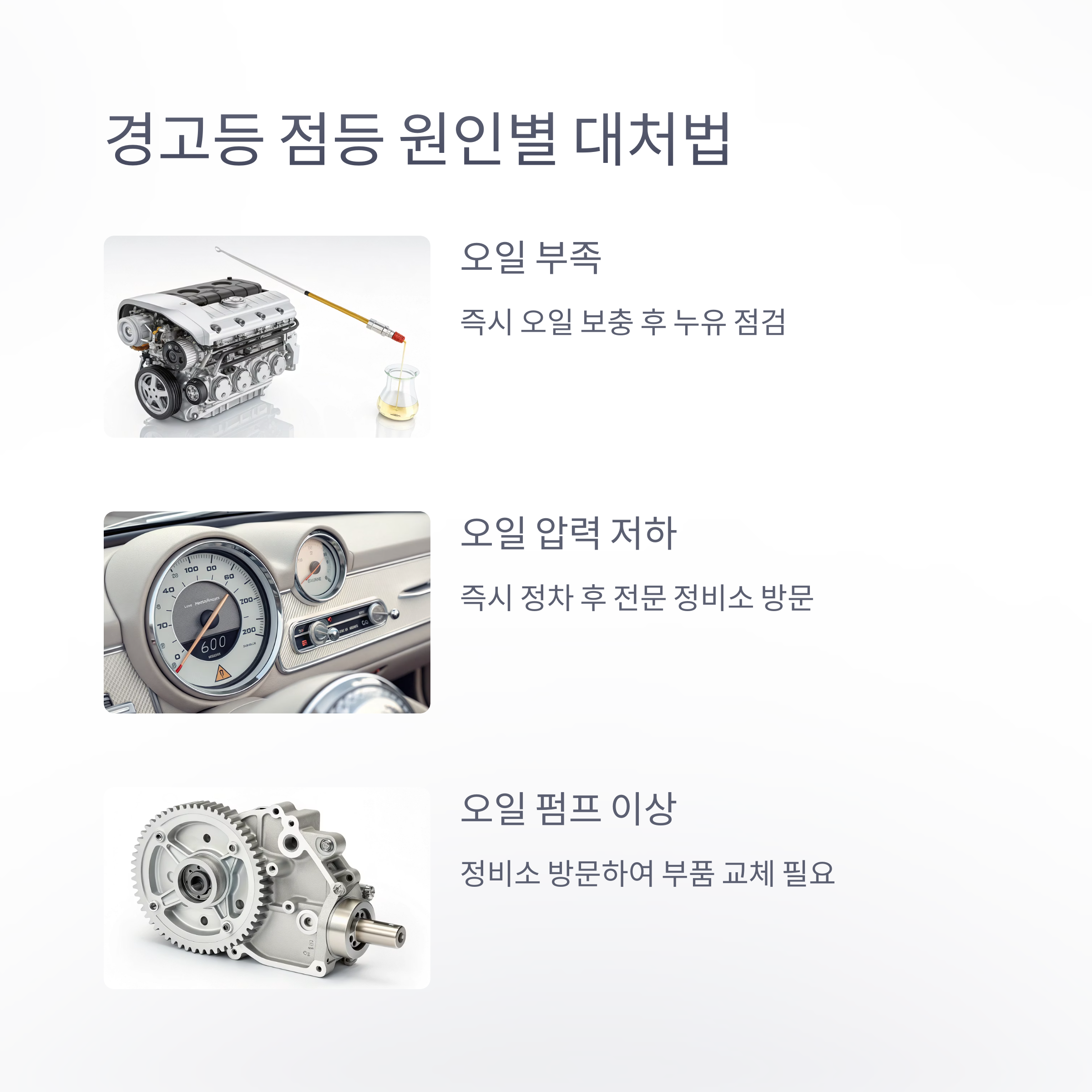 엔진오일 경고등