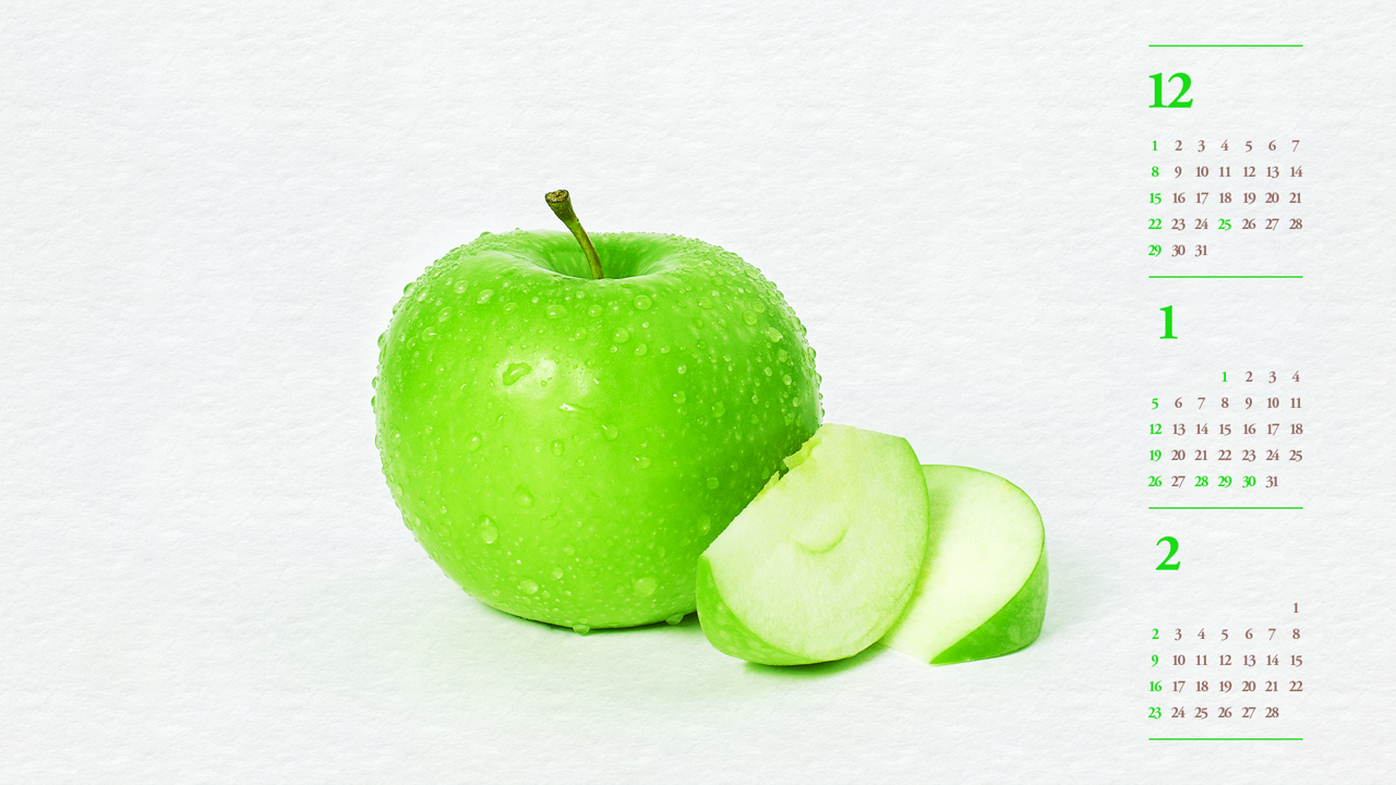 13 풋사과 한개 B - 2025년1월 노트북배경화면