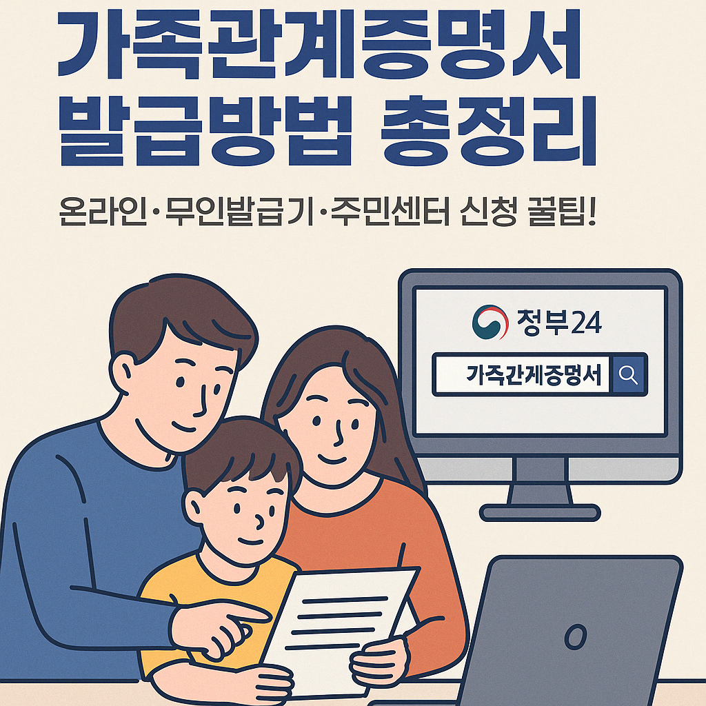 가족관계 증명서 발급 -사진