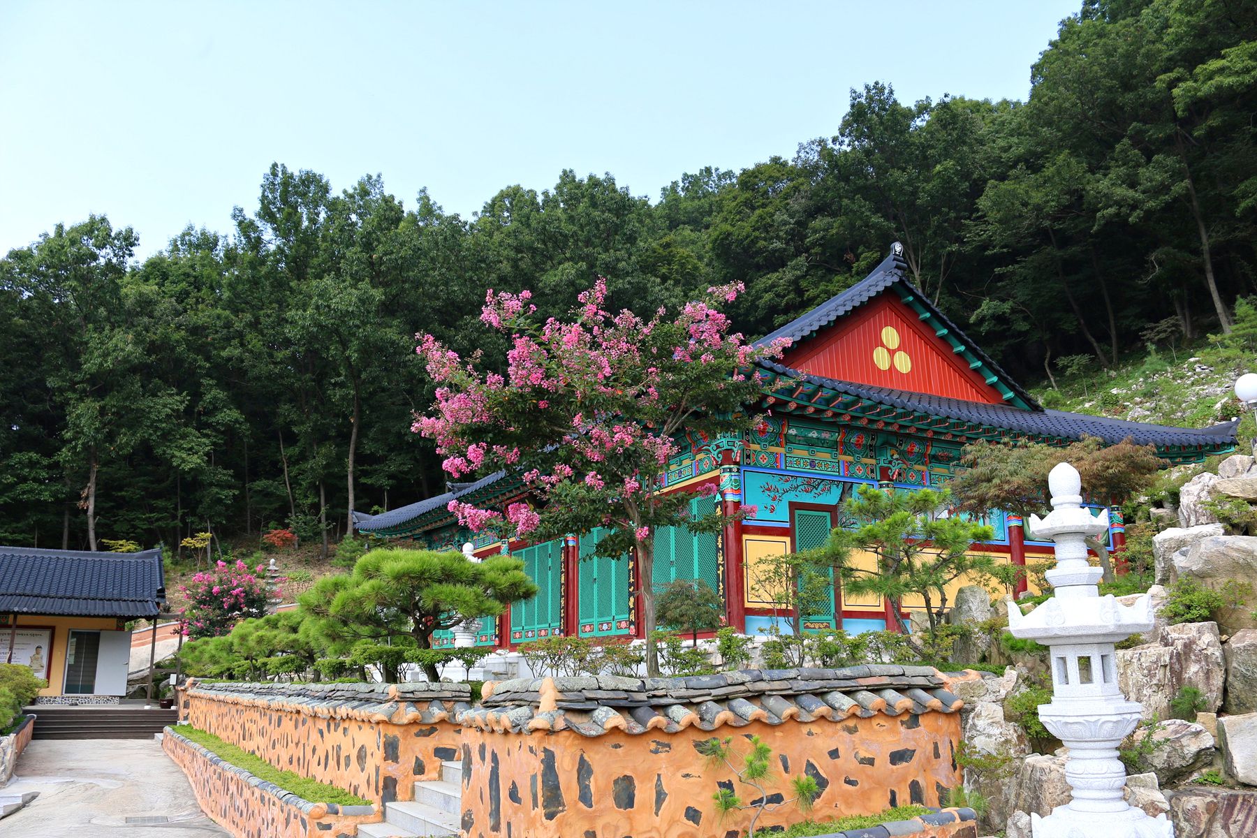 공주 금강사 꽃잔디 철쭉 개화시기 사찰 명소 가볼만한곳 충남 여행 코스