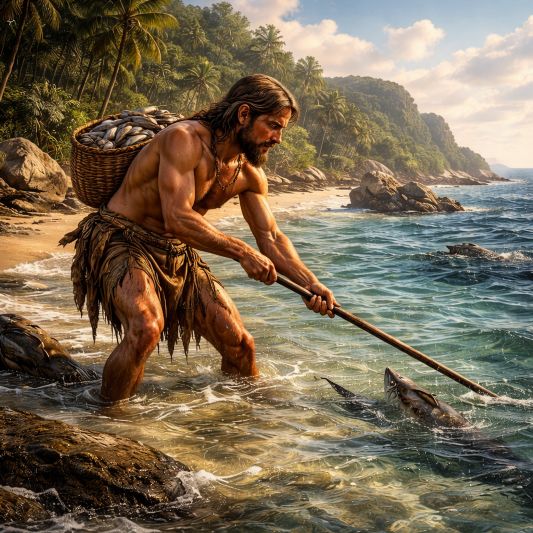 고기잡는 원주민