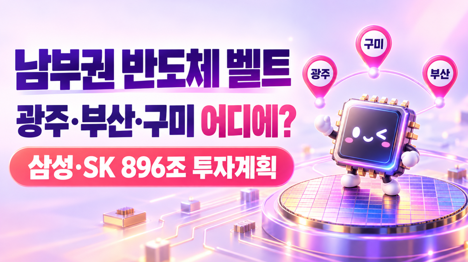 남부권 반도체 벨트 어디에 조성되나?｜광주&middot;부산&middot;구미 역할&middot;삼성전자 SK 896조 투자계획