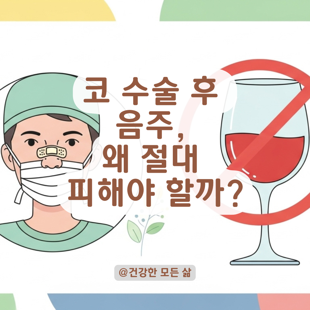 코 수술 후 음주는 왜 위험할까? 출혈·염증 가능성까지 정리해보기.