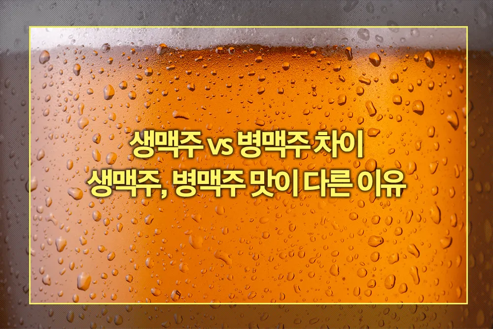 생맥주, 병맥주 맛이 다른 이유
