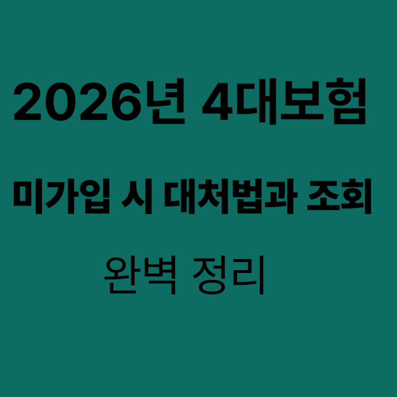 4대보험 가입확인