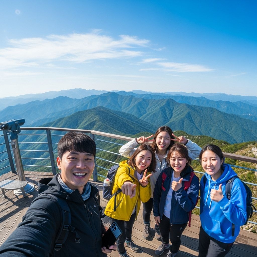 경차 사랑카드&amp;#44; 산 정상에서 친구들과 한컷