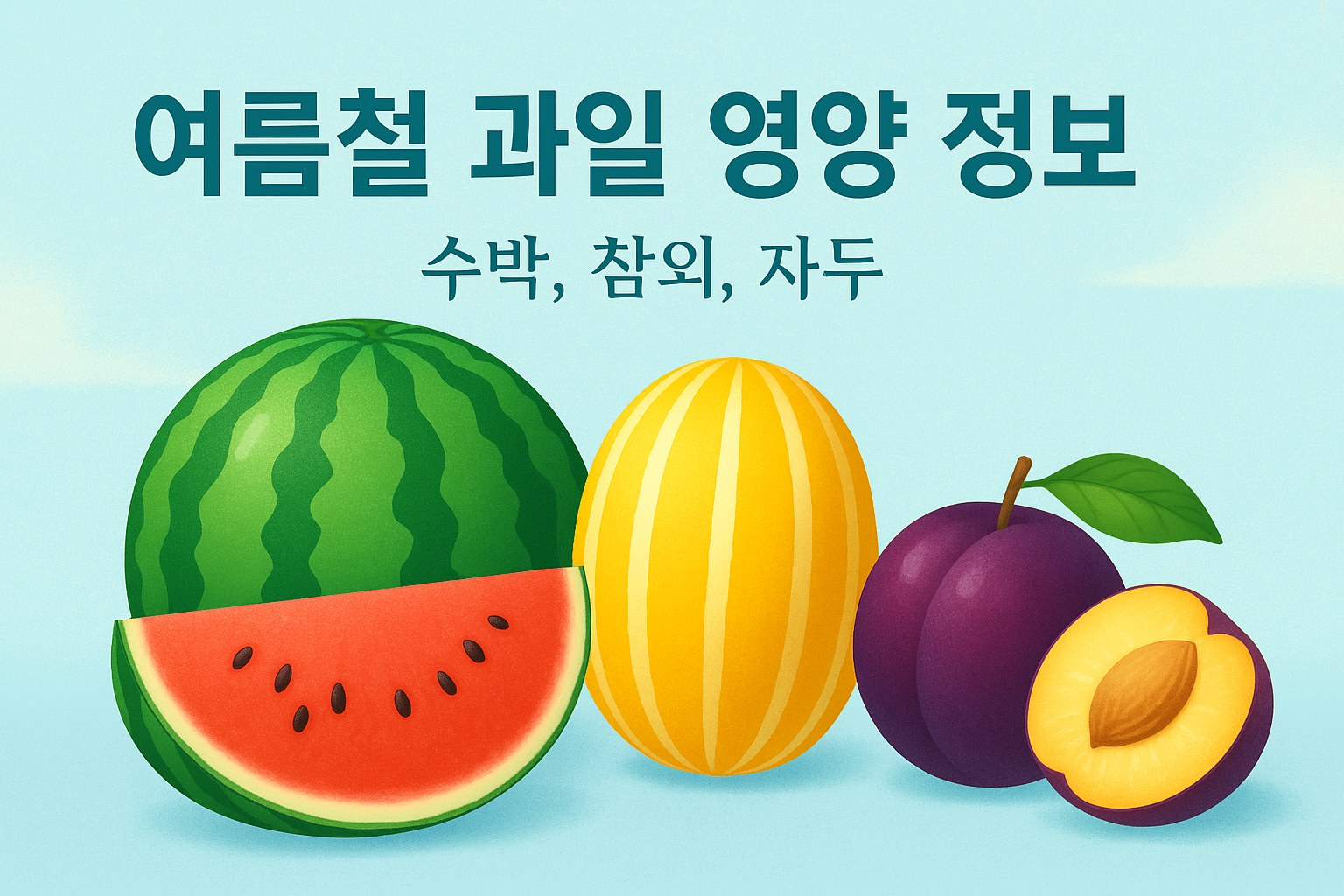 &quot;여름철 과일 영양 정보&quot;에 대한 이미지입니다.