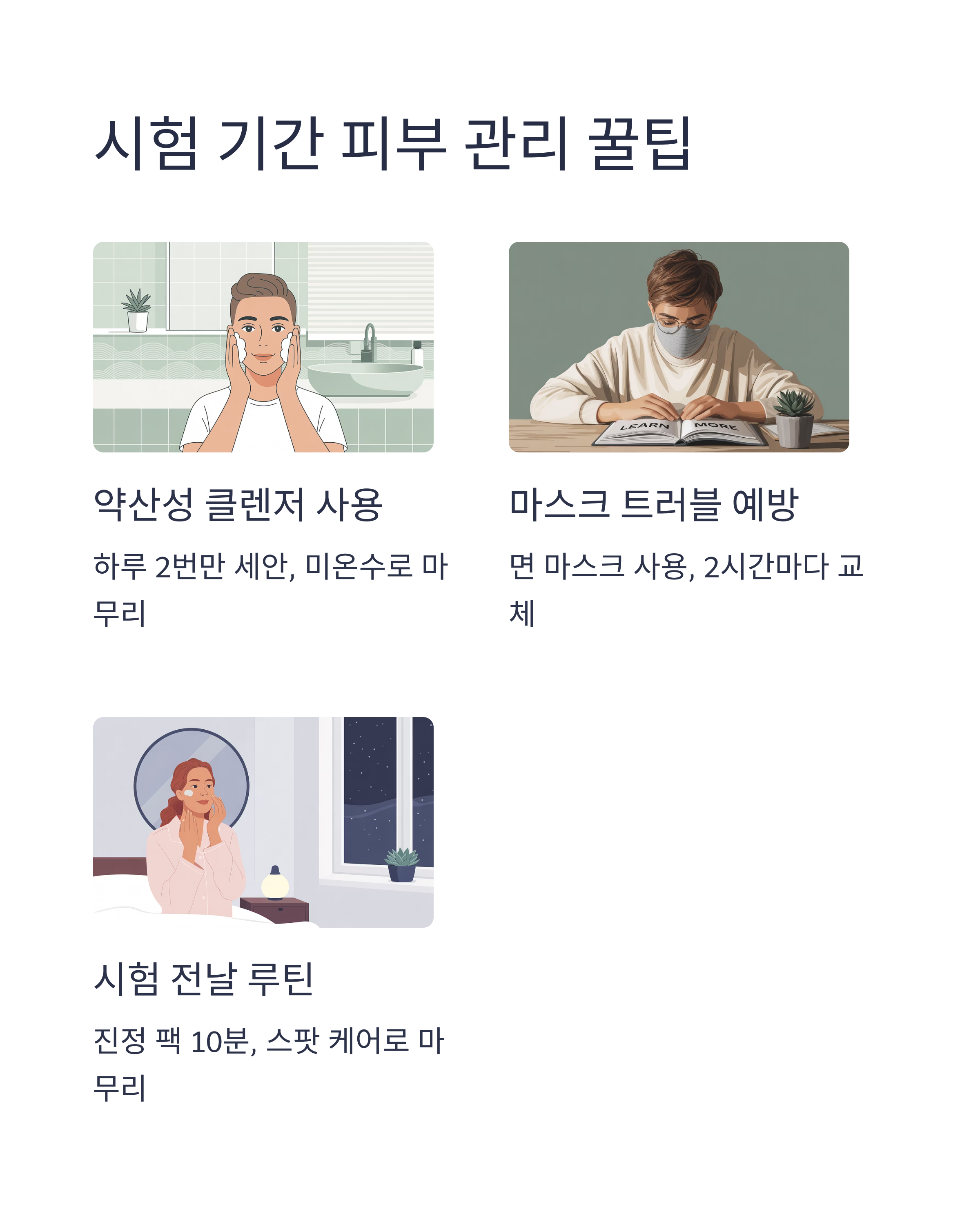 시험 전날 스킨케어 루틴
