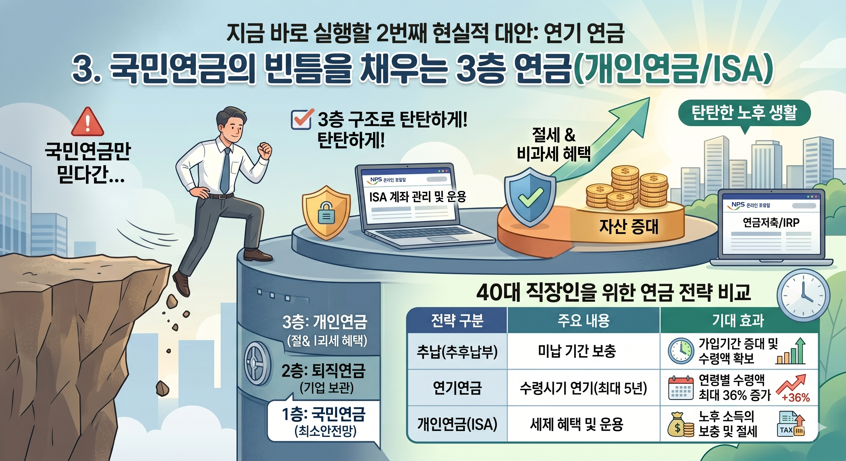 국민연금의 빈틈을 채우는 3층 연금(개인연금/ISA)