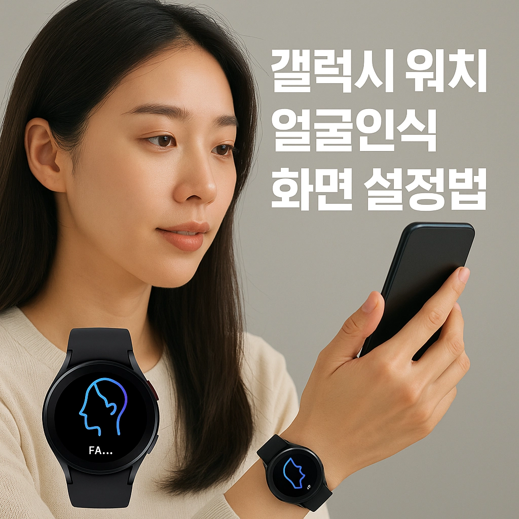 갤럭시 워치 얼굴인식 화면 설정법