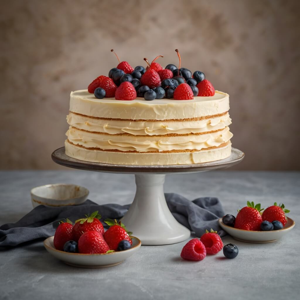 베리-크림-케이크