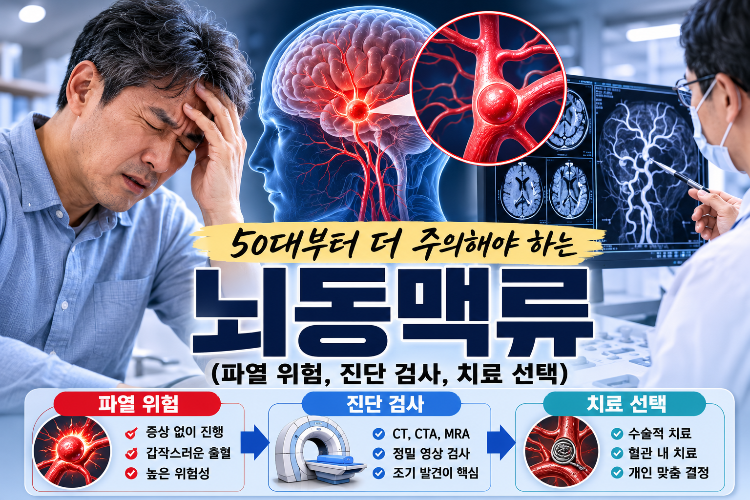 맑은 머리와 원활한 혈액 순환을 돕는 아침 수분 섭취, 목 스트레칭, 수면 관리 등 50대 직장인을 위한 일상 습관 인포그래픽