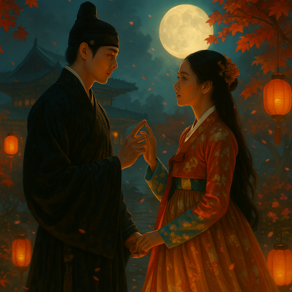 전통 판타지 속 로맨스를 표현한 한국영화 장면