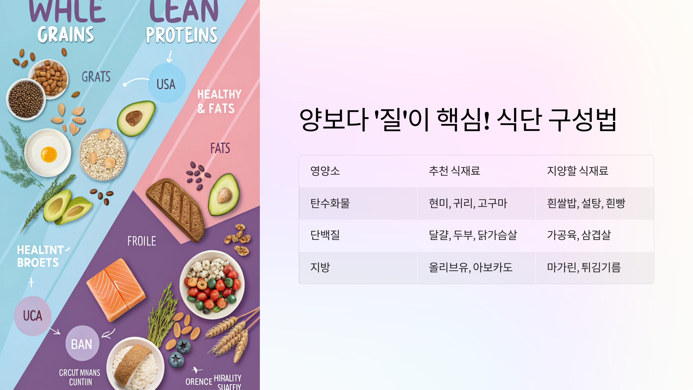 🔥 양보다 ‘질’이 핵심! 식단 구성법