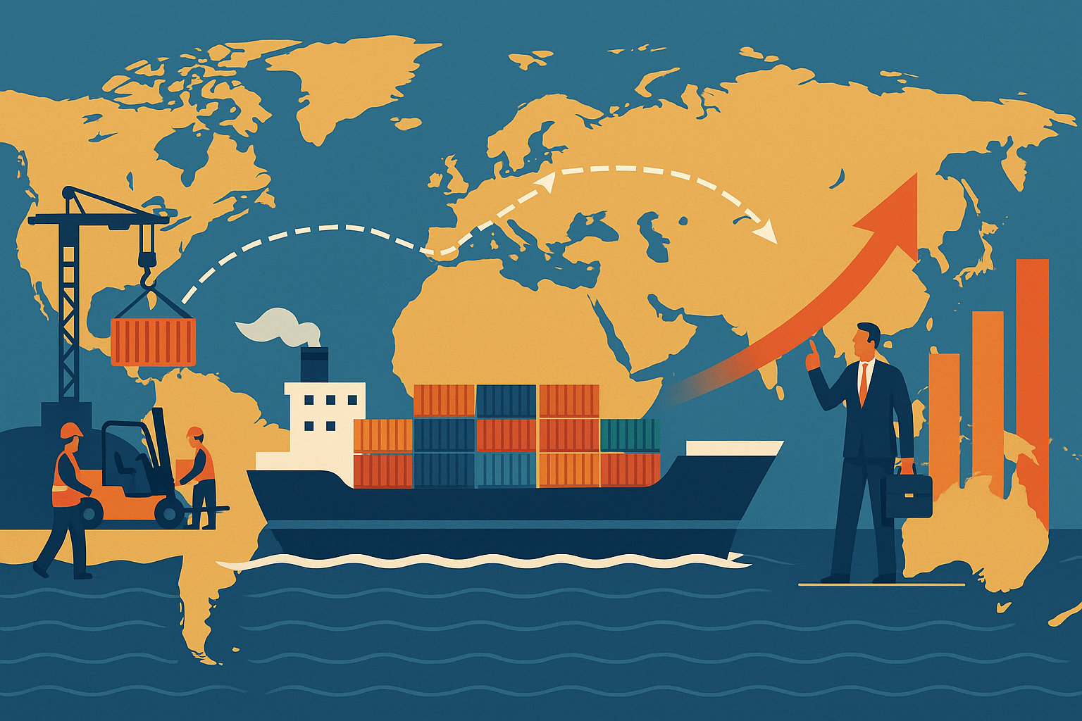 수에즈 운하와 파나마 운하를 통한 국제 물류 동선에 대한 이미지