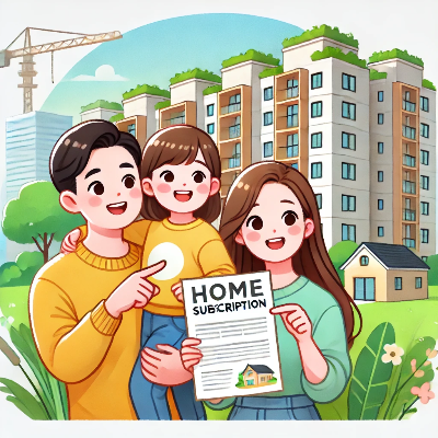 청약홈에서 주택청약 신청하는 화면