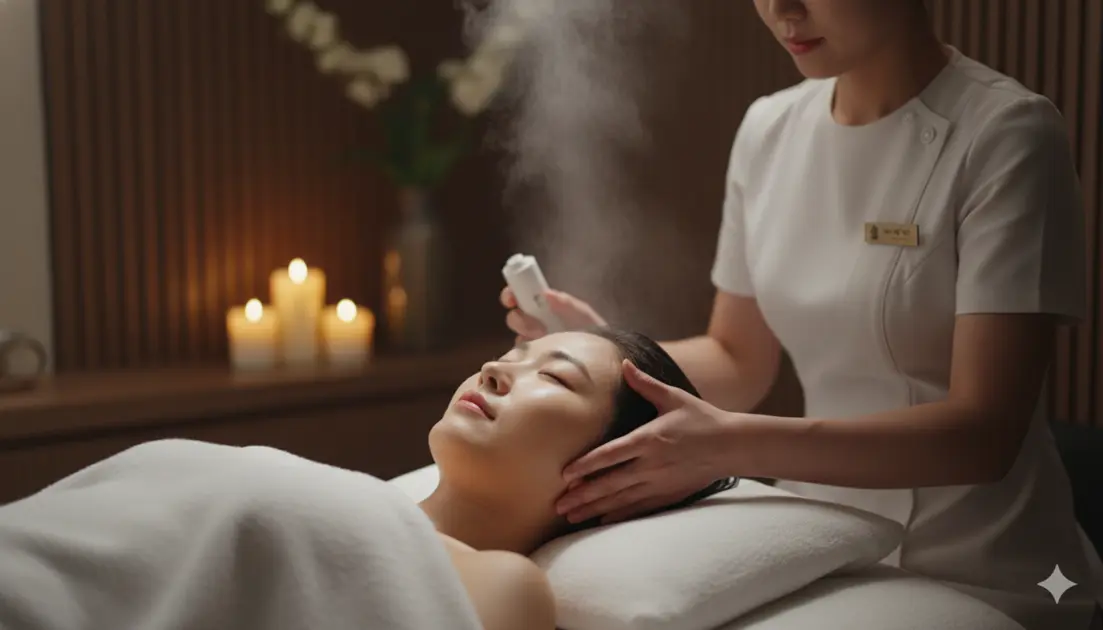 ๋ํผ๊ด๋ฆฌ๋ฅผ ๋ฐ๊ณ ์๋ ์ฌ์ฑ ์ด๋ฏธ์ง