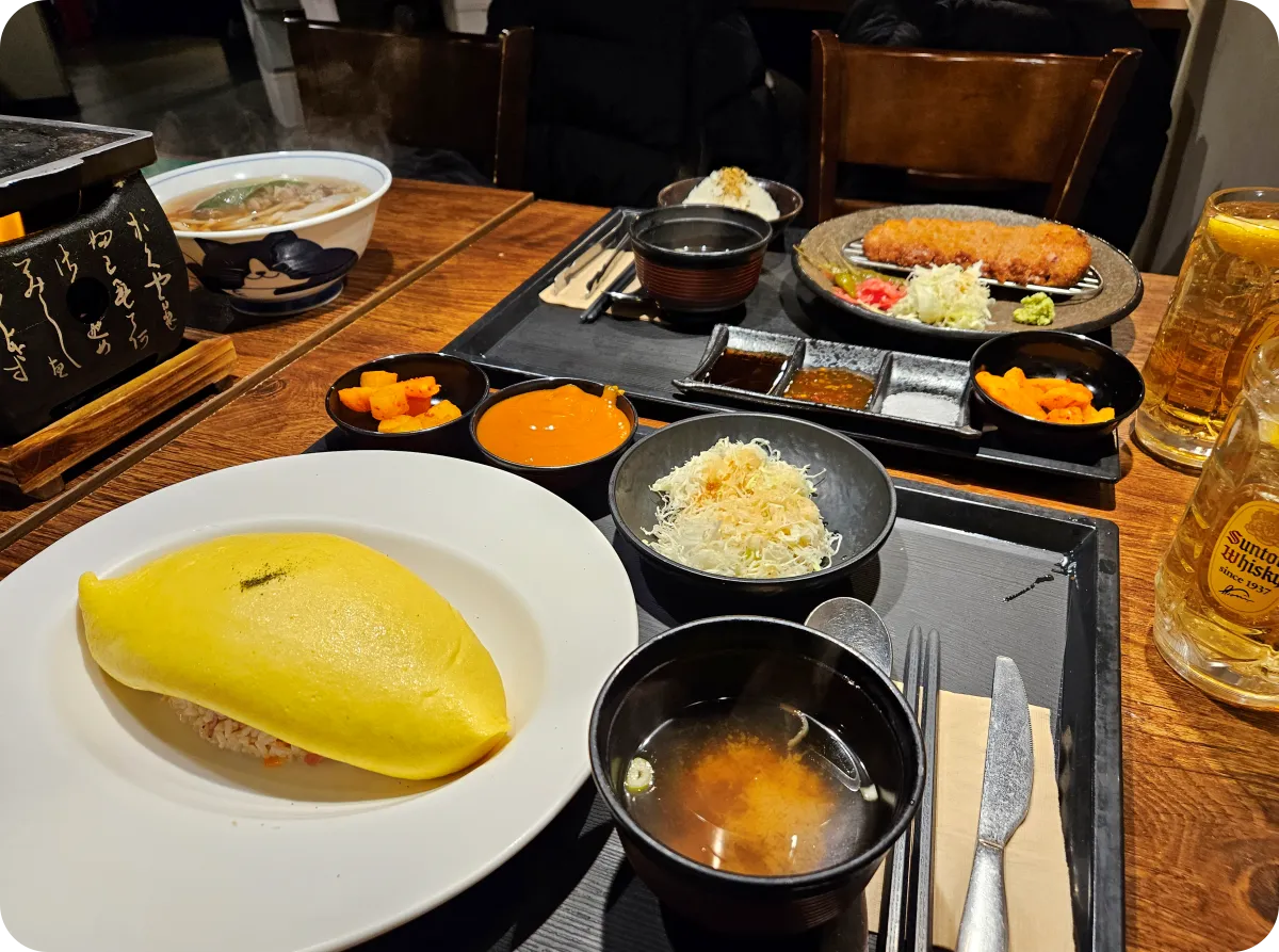 후라토식당-오므라우스-하이볼