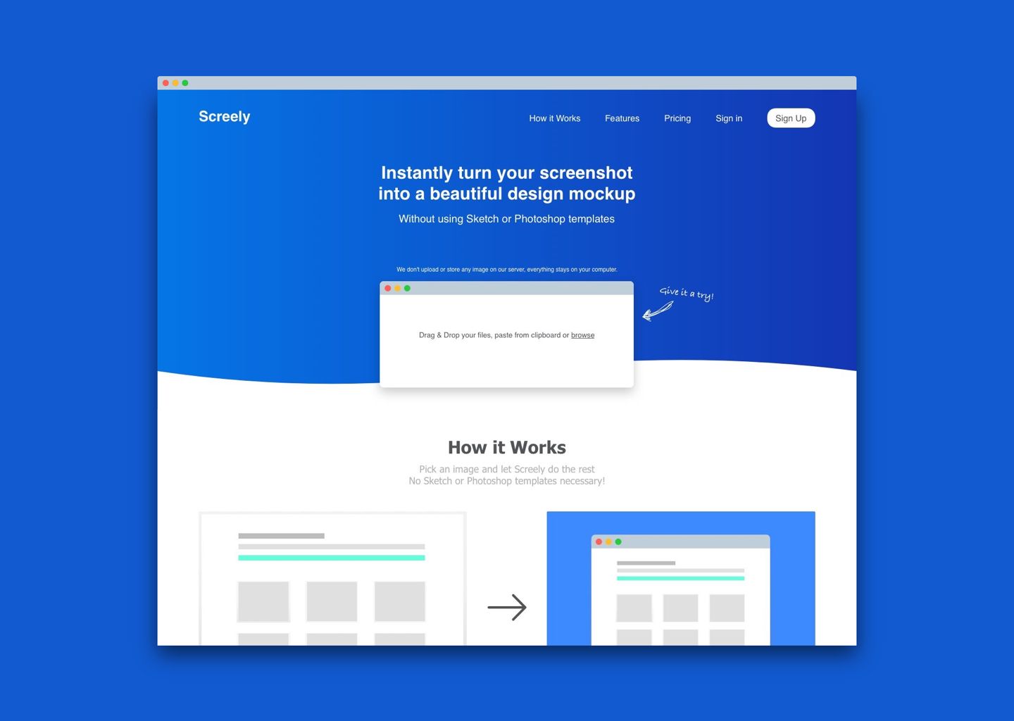 Screely 사용방법