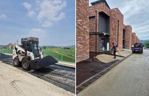 바브켓 아스콘 포장 장비