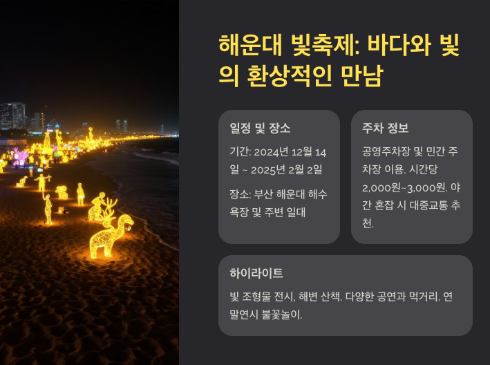 2025년 겨울 축제 가이드: 주차 정보부터 꿀팁까지 완벽 정리!