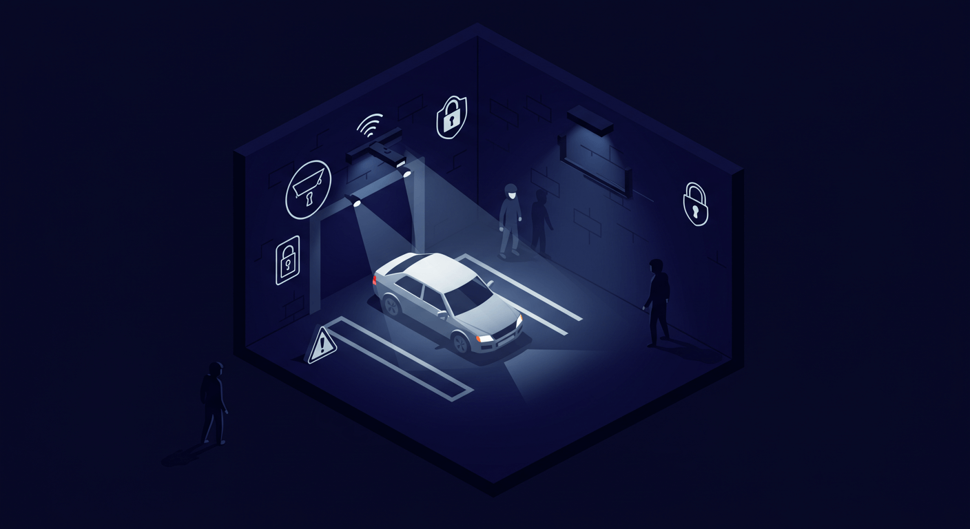 어두운 공간과 주차장, 접근하기 쉬운 공격지점