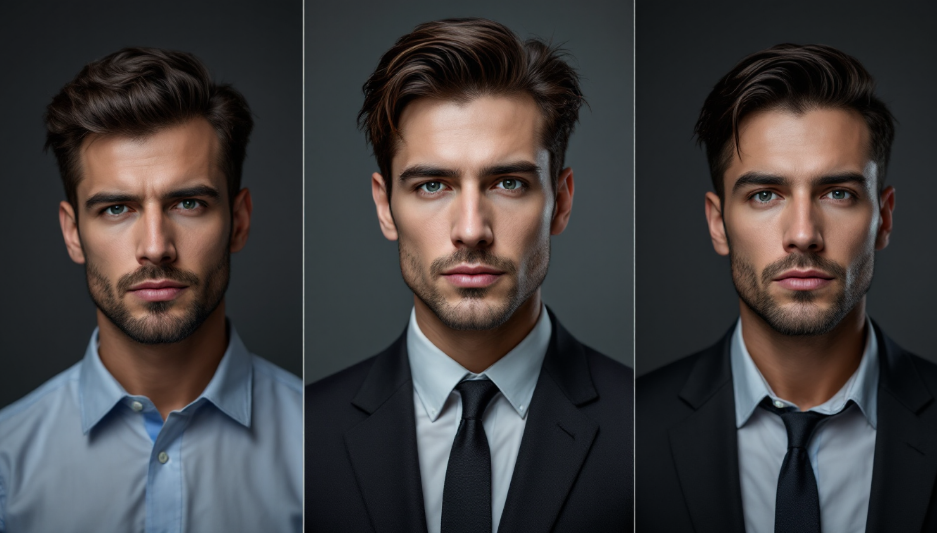 다크 트라이어드 심리 특성을 표현한 인물들의 고화질 콜라주 이미지