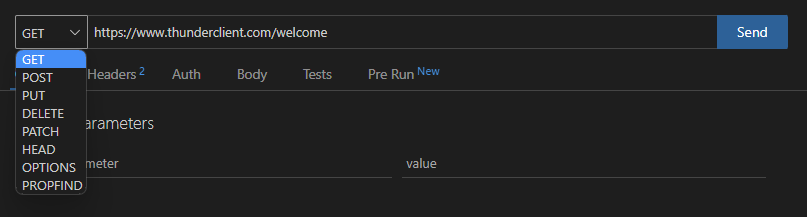 Thunder Client HTTP Method
