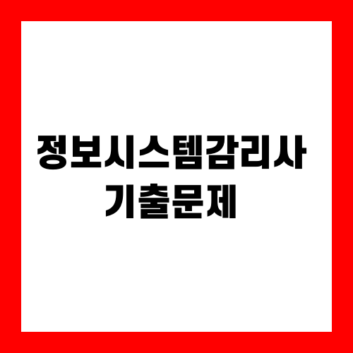 정보시스템감리사 기출문제