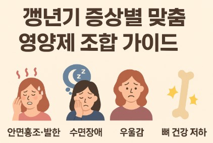 갱년기 증상별 맞춤 영양제 조합 사진