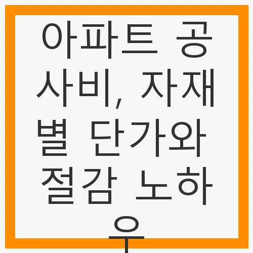 공정별 예산 비율 이해하기