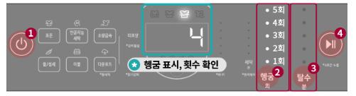 헹굼 횟수 확인