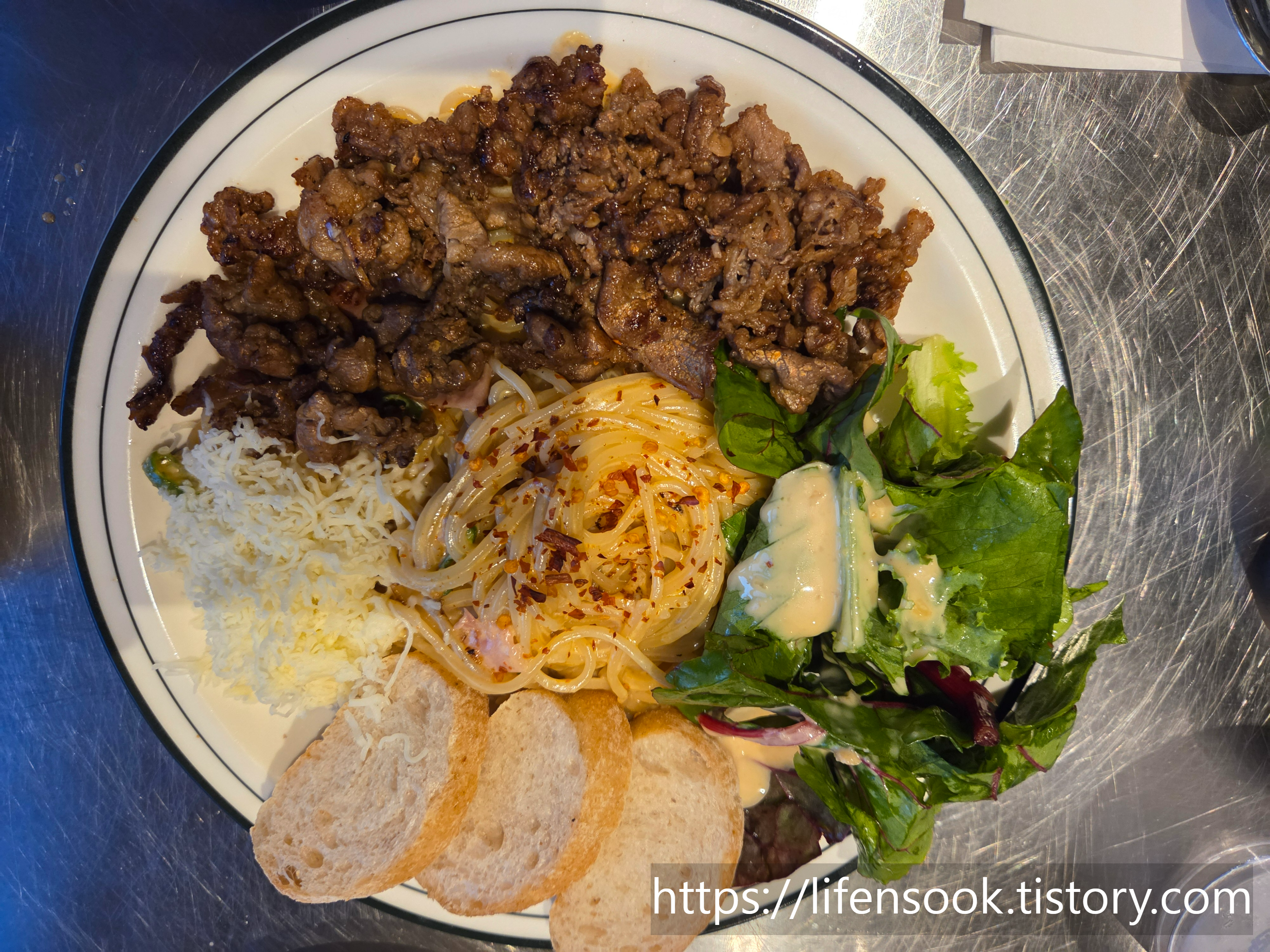 덕수파스타 배곧점 불고기 땡초 크림파스타 1