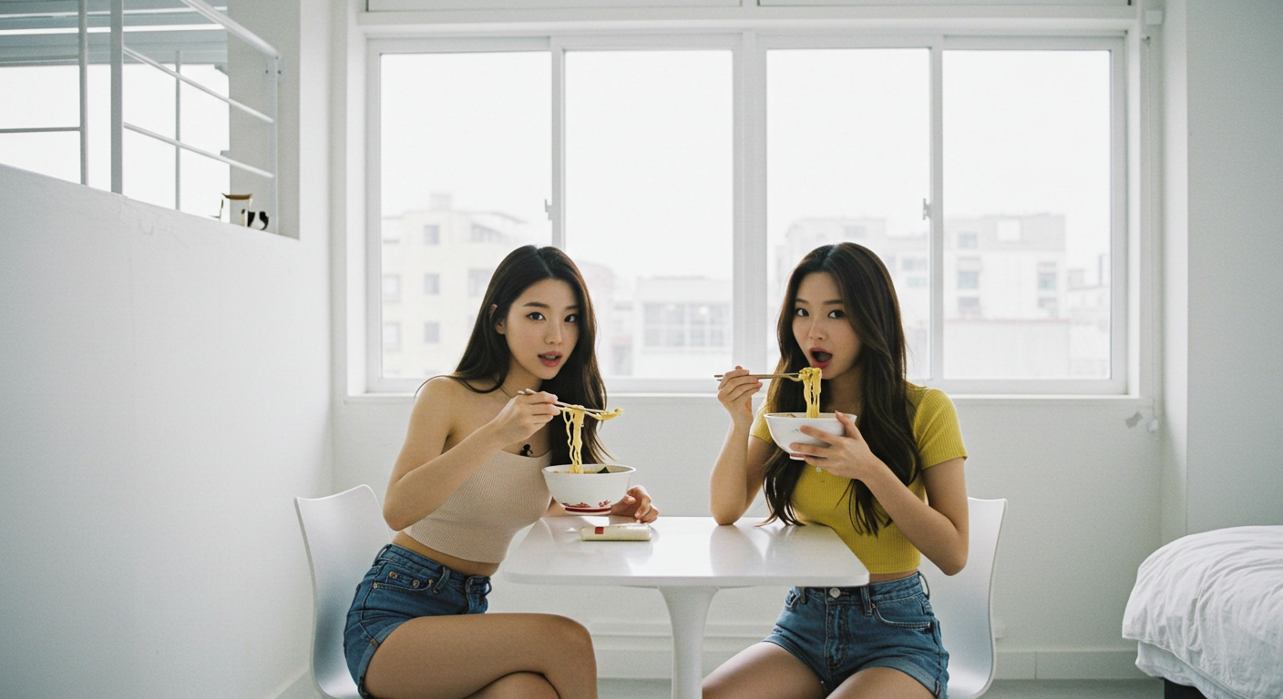 식사중인 여성들