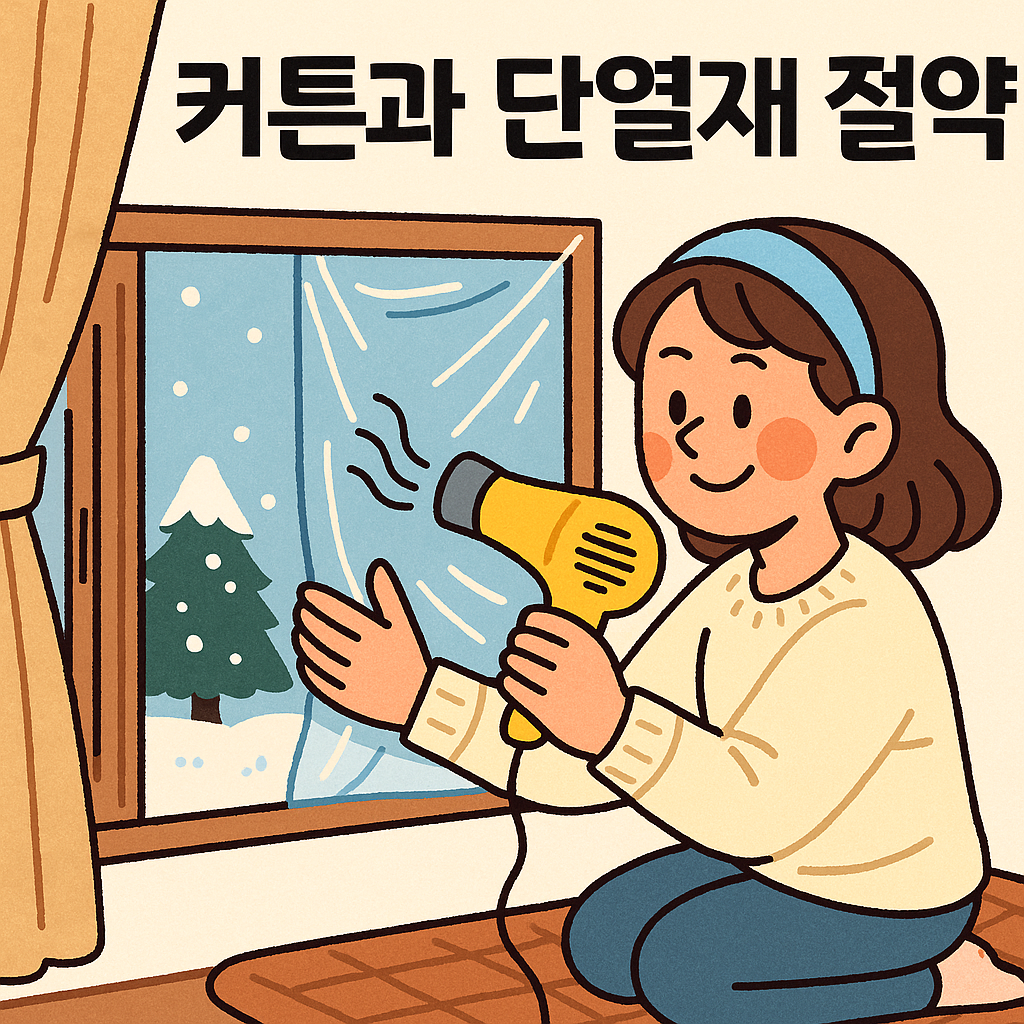 커튼과 단열재 절약