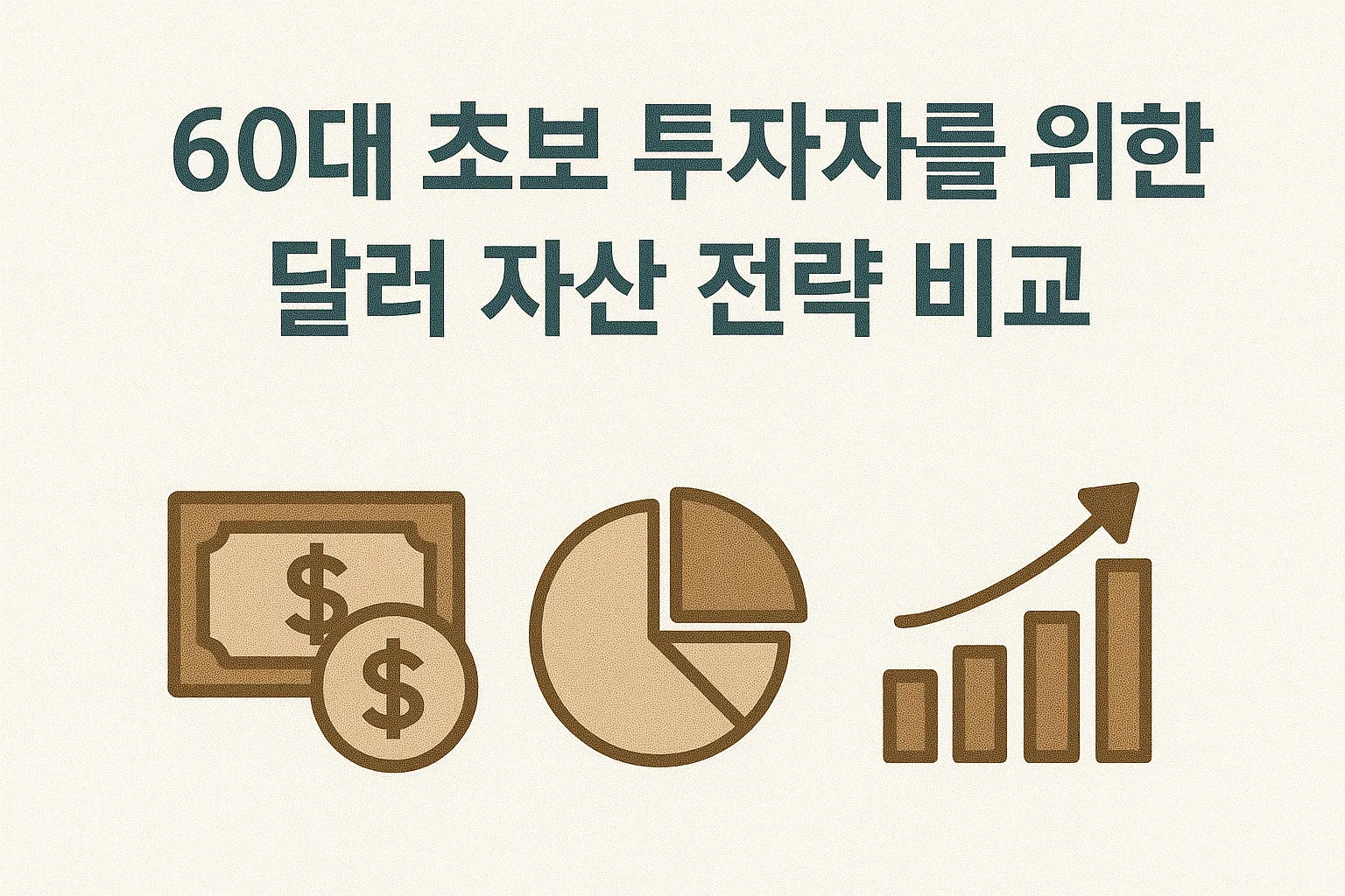 60대 초보 투자자를 위한 달러 자산 전략 비교
