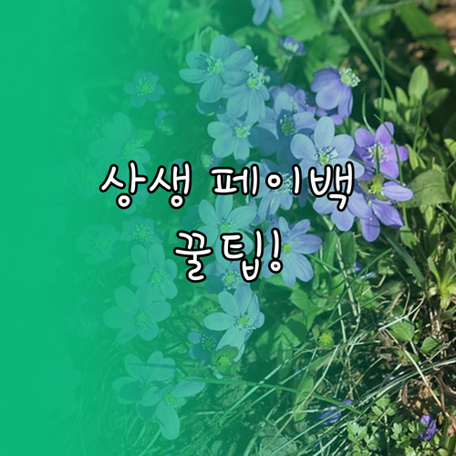 상생페이백, 당신의 소비가 지역을 살..