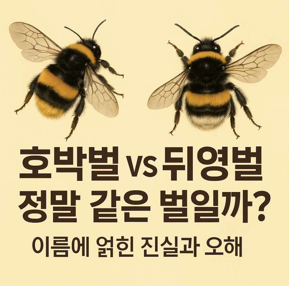 호박벌 vs 뒤영벌, 정말 같은 벌일까? 이름에 얽힌 진실과 오해