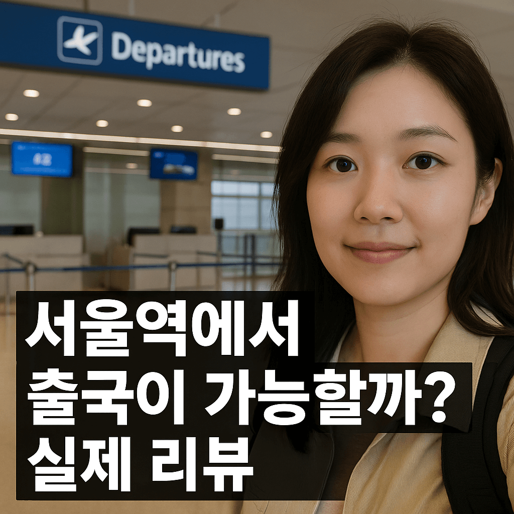 서울역에서 출국수속 가능? 실제 이용 후기 -썸네일