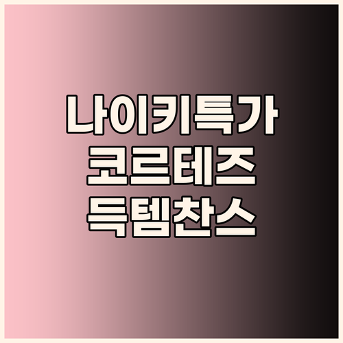 나이키 운동화 특가 정보 코르테즈 레